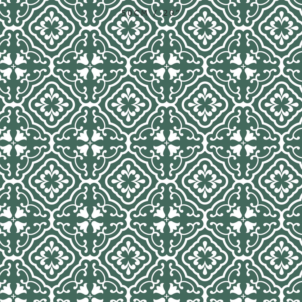 Amalfi Tulip Scroll Fabric - Leaf - Hydrangea Lane Home