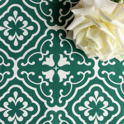 Amalfi Tulip Scroll Fabric - Leaf - Hydrangea Lane Home