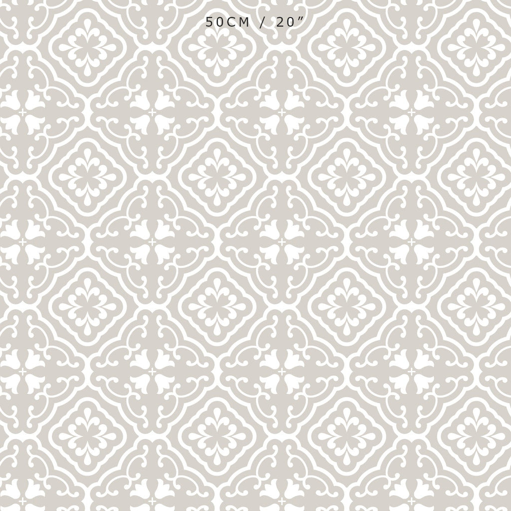 Amalfi Tulip Scroll Fabric - Linen - Hydrangea Lane Home