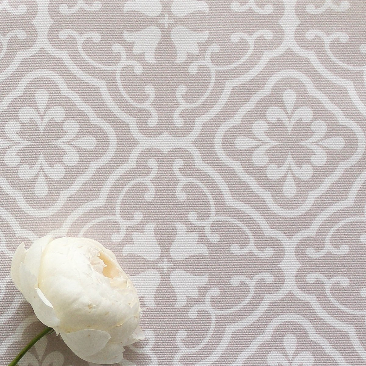 Amalfi Tulip Scroll Fabric - Linen - Hydrangea Lane Home