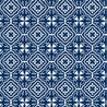 Amalfi Tulip Scroll Fabric - Navy - Hydrangea Lane Home