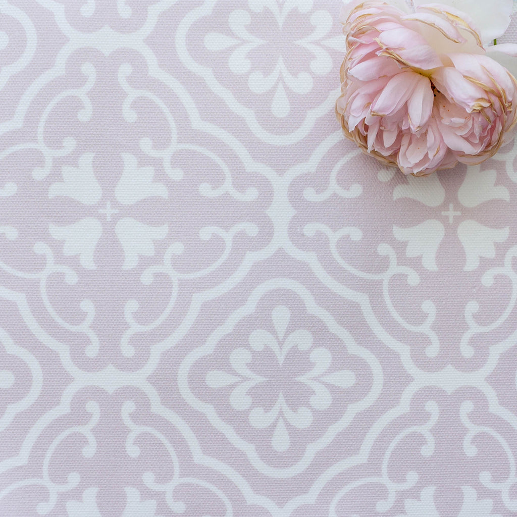 Amalfi Tulip Scroll Fabric - Peony - Hydrangea Lane Home