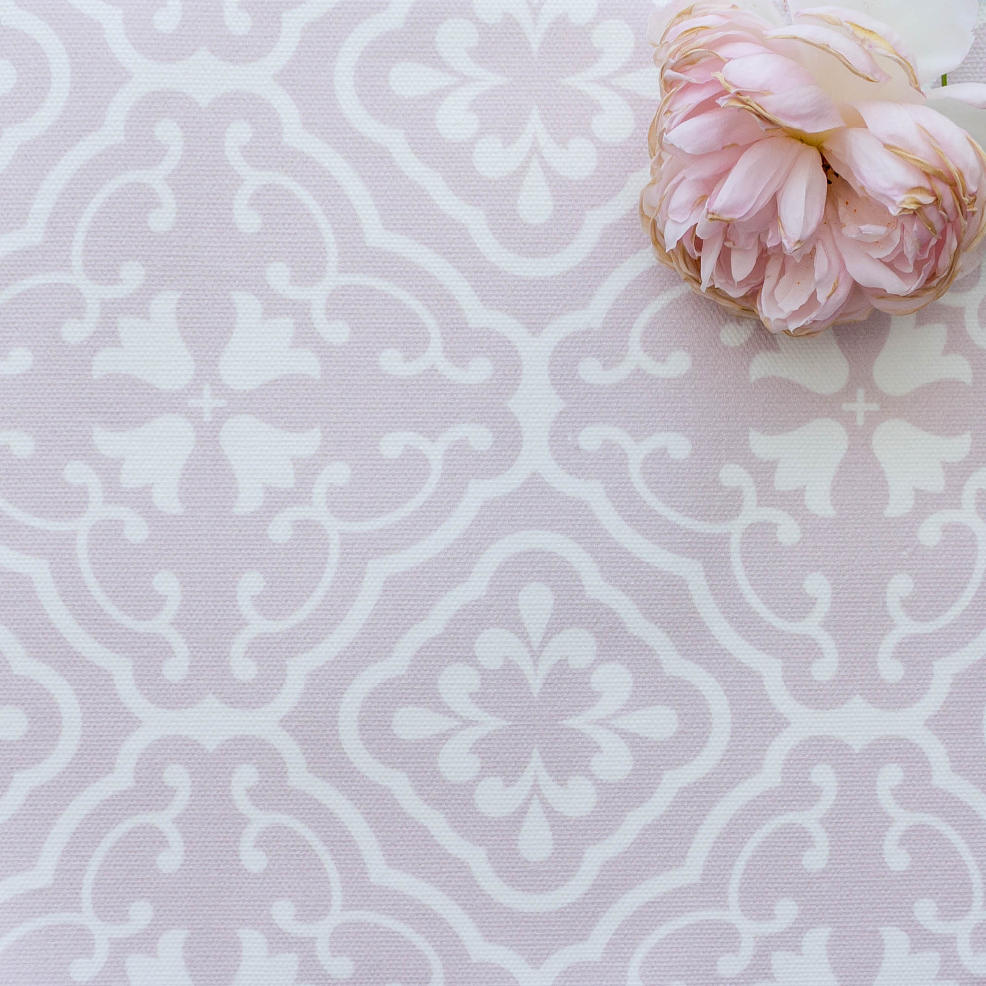Amalfi Tulip Scroll Fabric - Peony - Hydrangea Lane Home