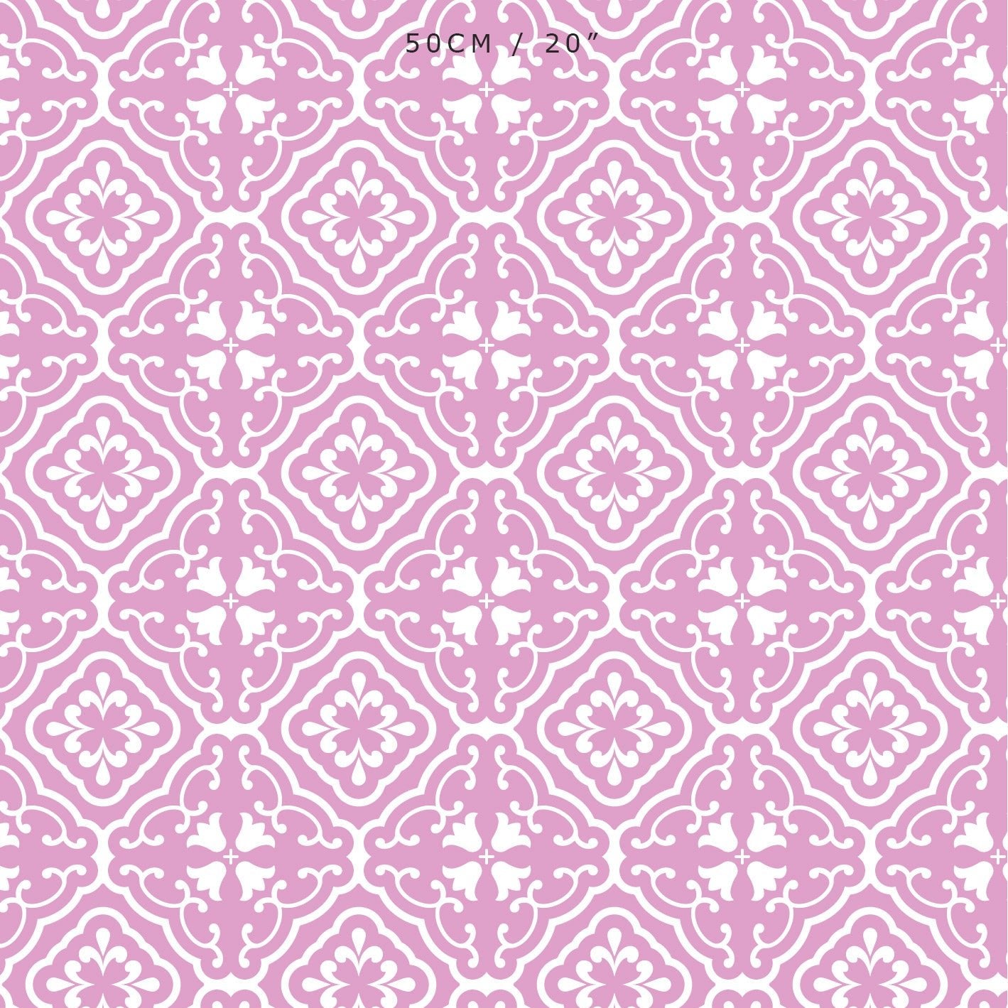 Amalfi Tulip Scroll Fabric - Tickled Pink - Hydrangea Lane Home