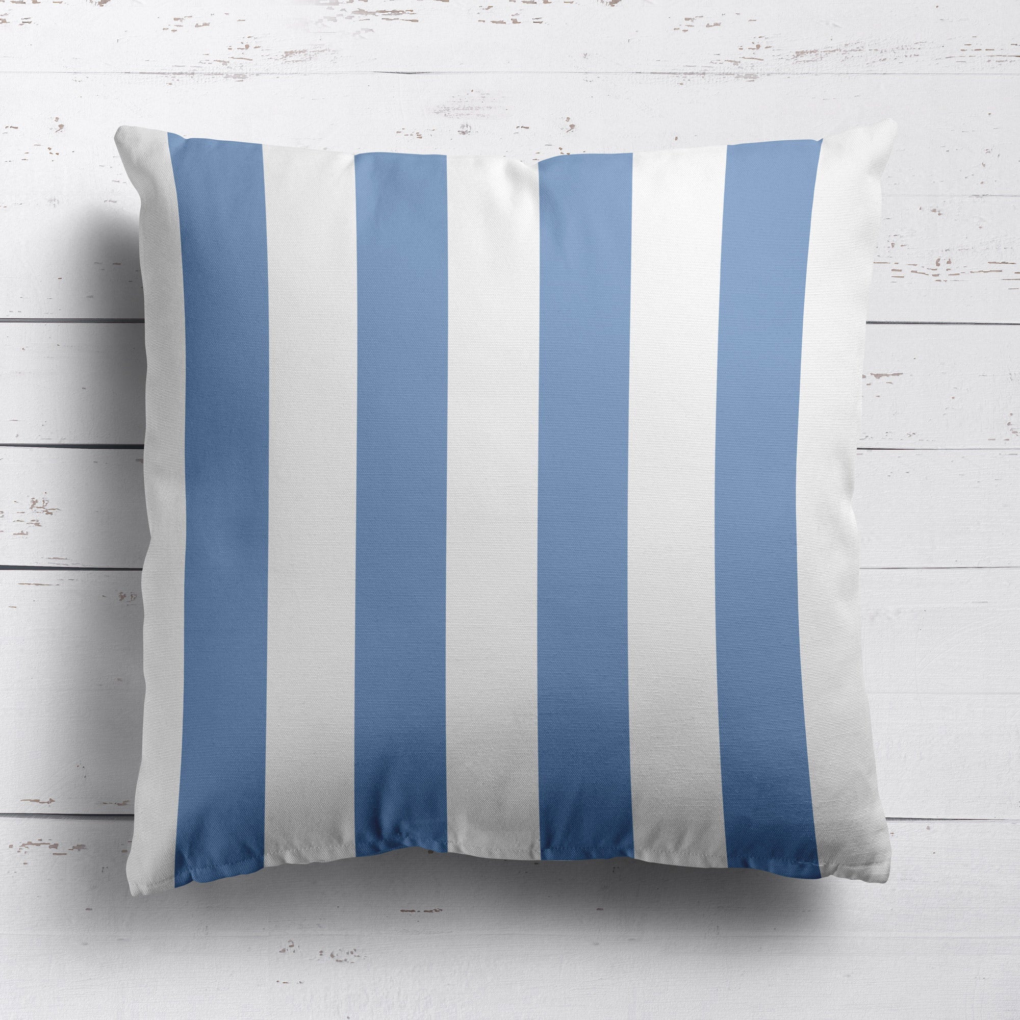 Awning Stripe Cushion - Blues - Hydrangea Lane Home