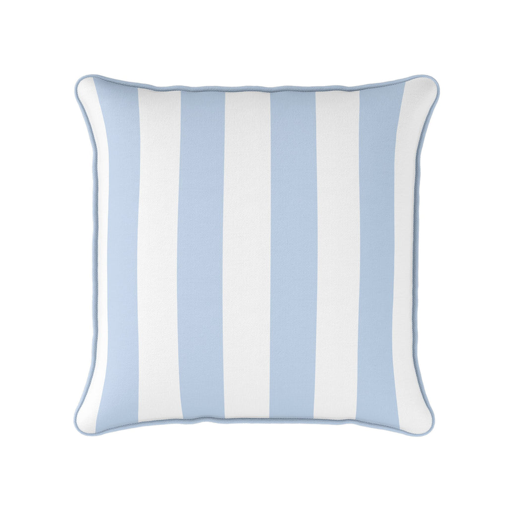 Awning Stripe Cushion - Blues - Hydrangea Lane Home