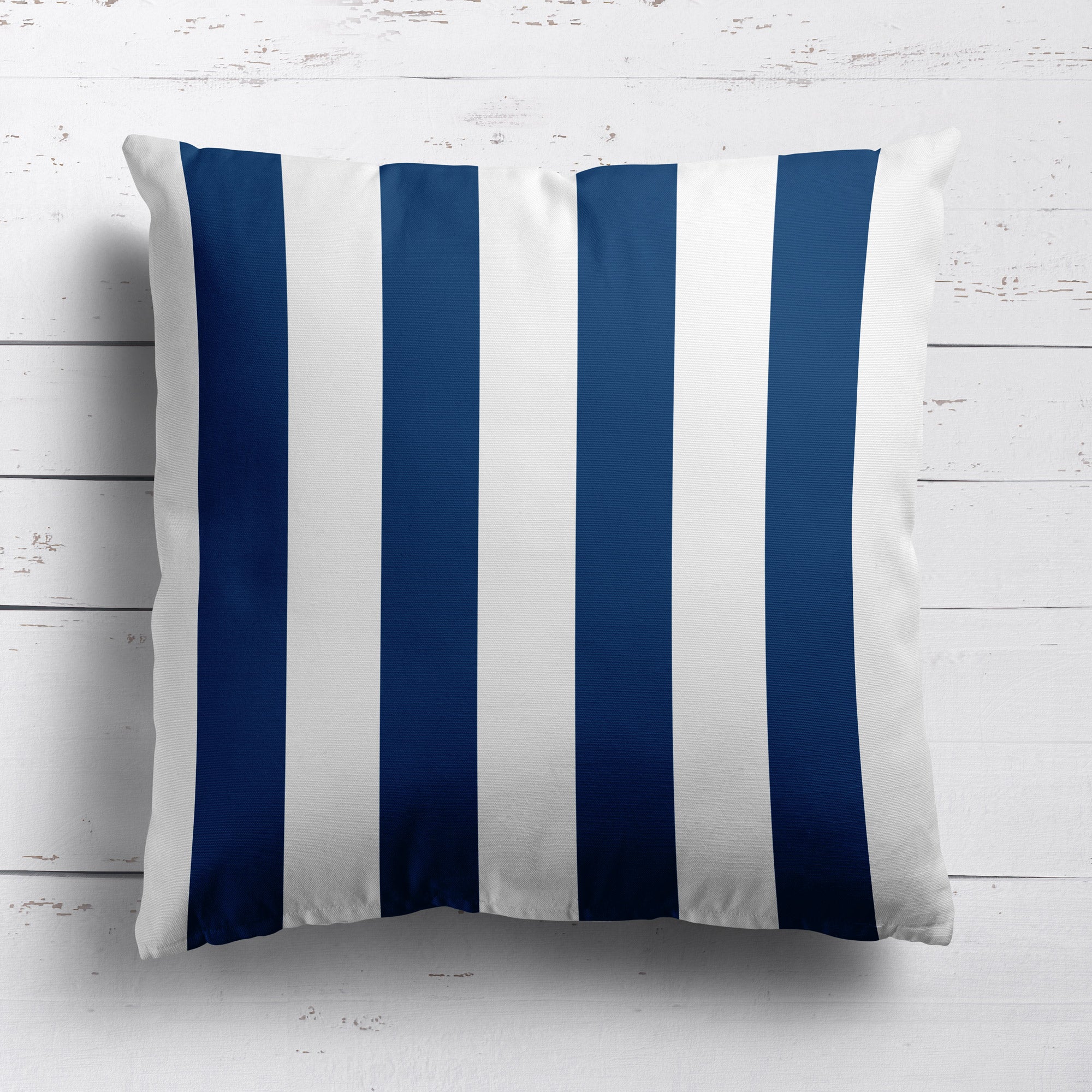 Awning Stripe Cushion - Blues - Hydrangea Lane Home