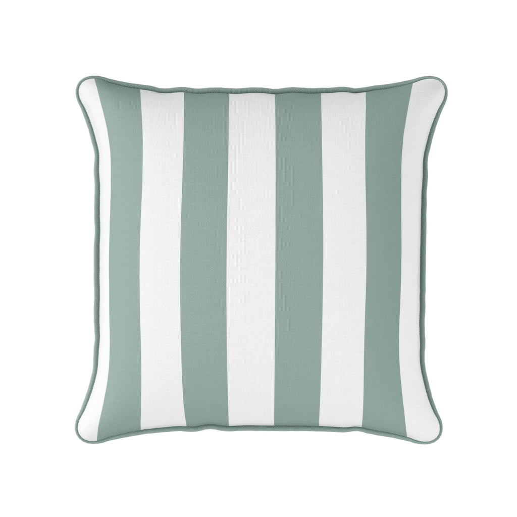 Awning Stripe Cushion - Greens - Hydrangea Lane Home