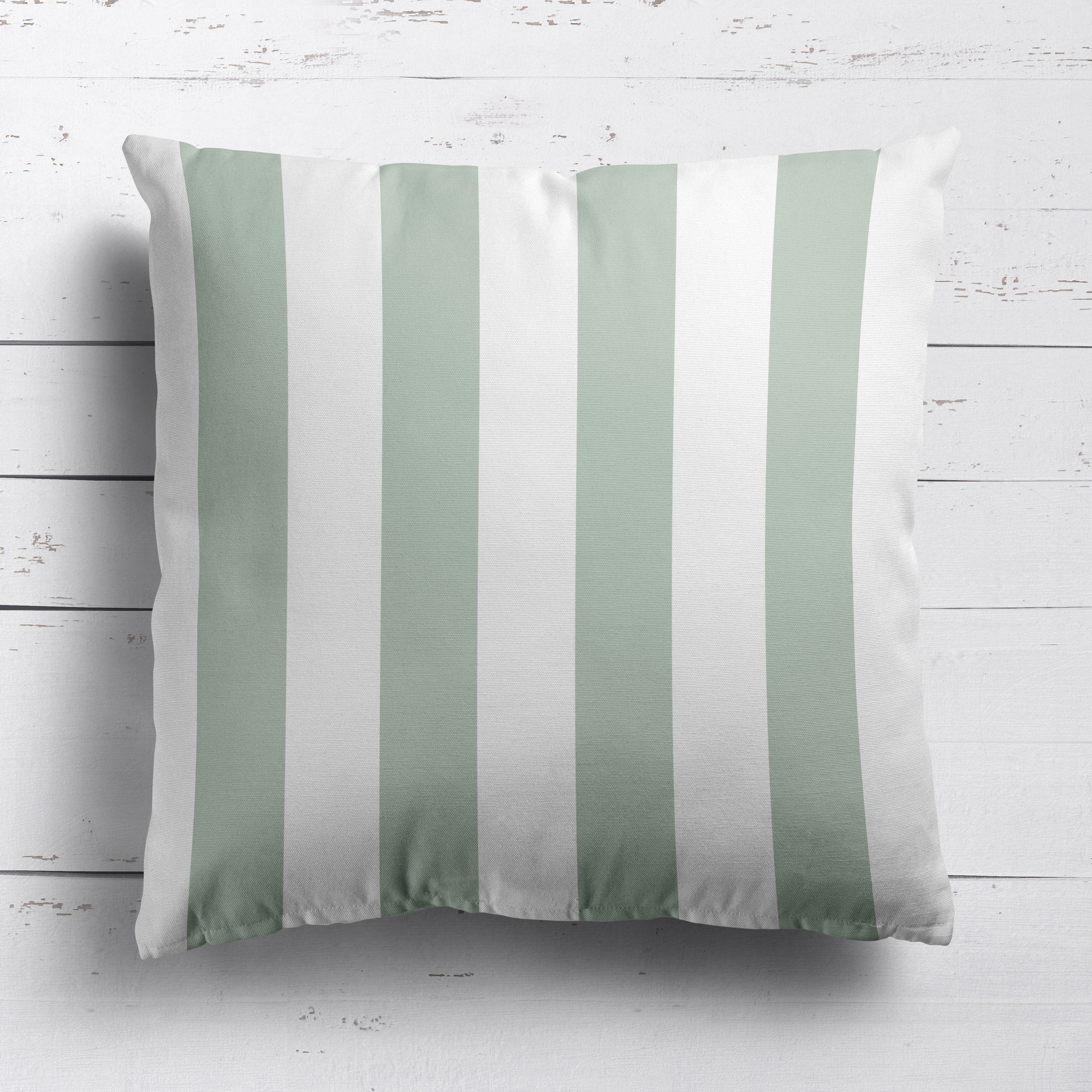 Awning Stripe Cushion - Greens - Hydrangea Lane Home