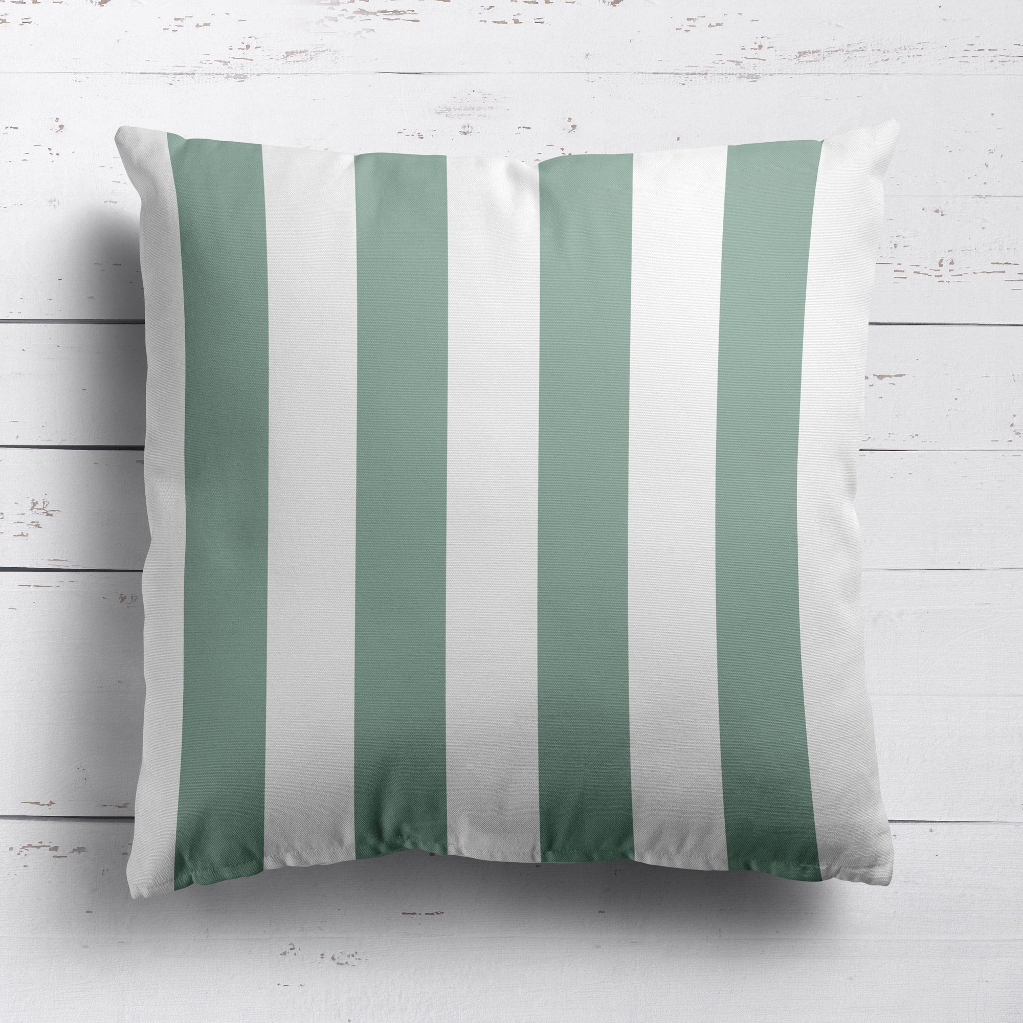 Awning Stripe Cushion - Greens - Hydrangea Lane Home