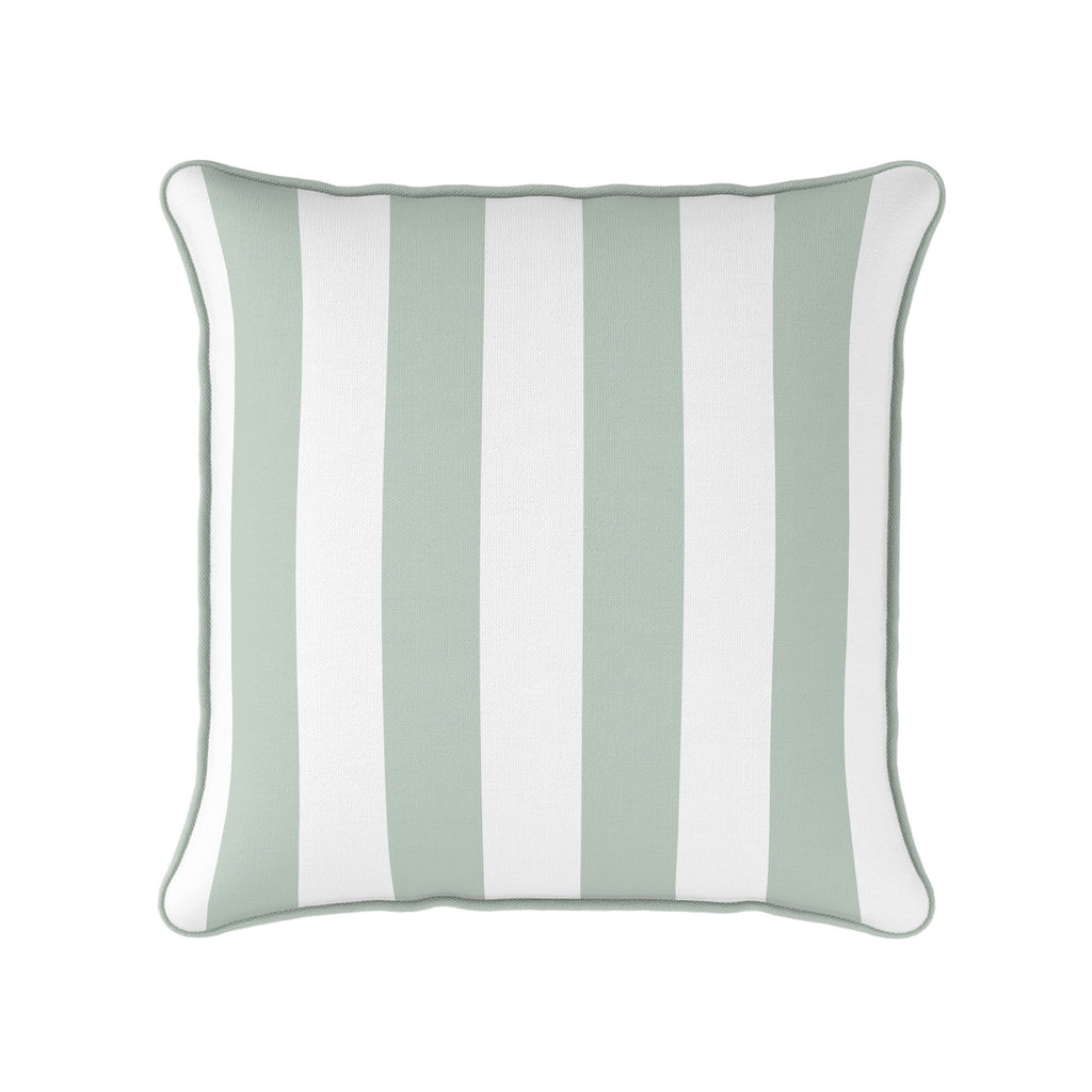 Awning Stripe Cushion - Greens - Hydrangea Lane Home