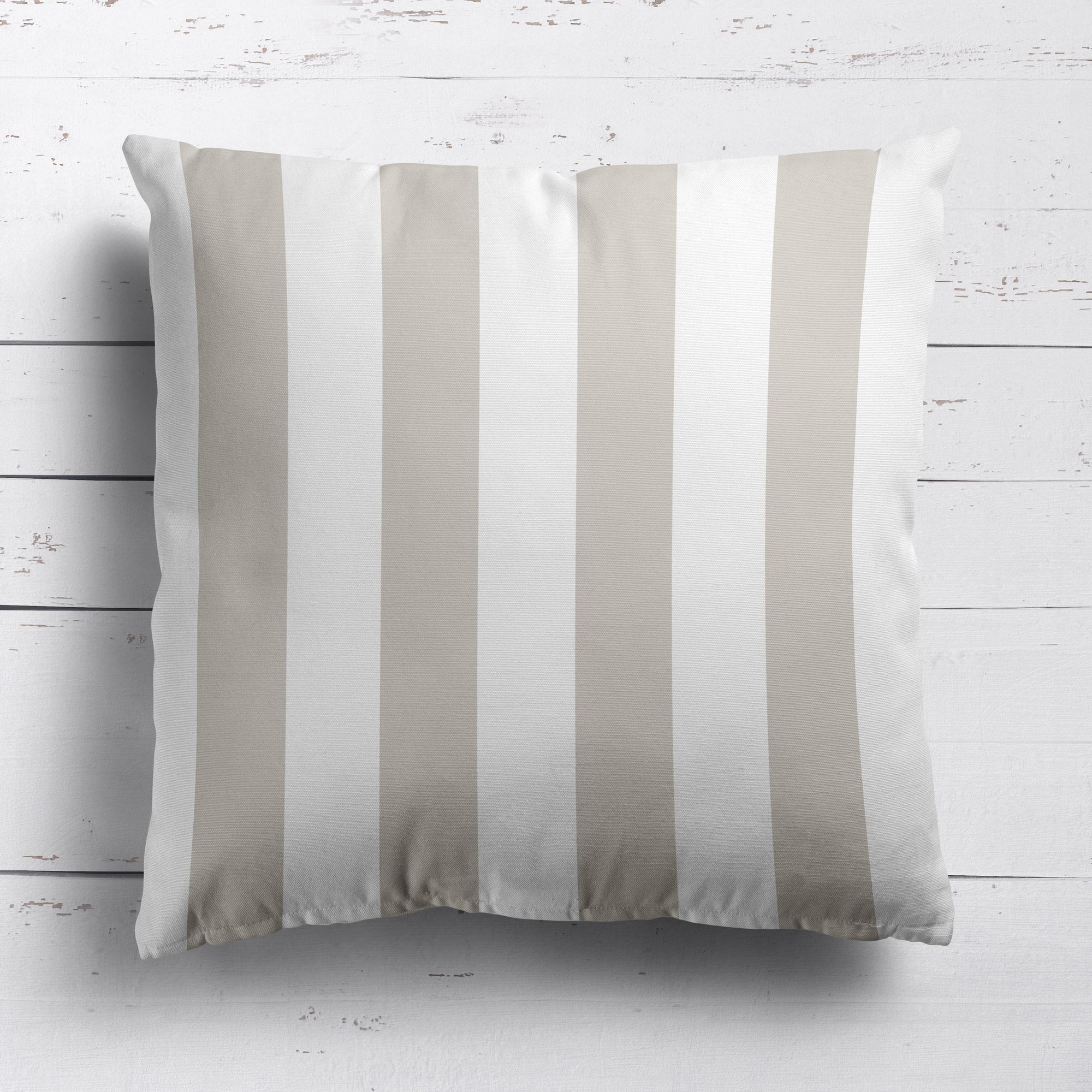 Awning Stripe Cushion - Neutrals - Hydrangea Lane Home
