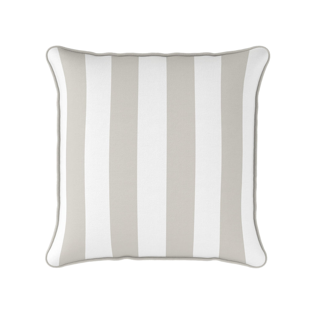 Awning Stripe Cushion - Neutrals - Hydrangea Lane Home