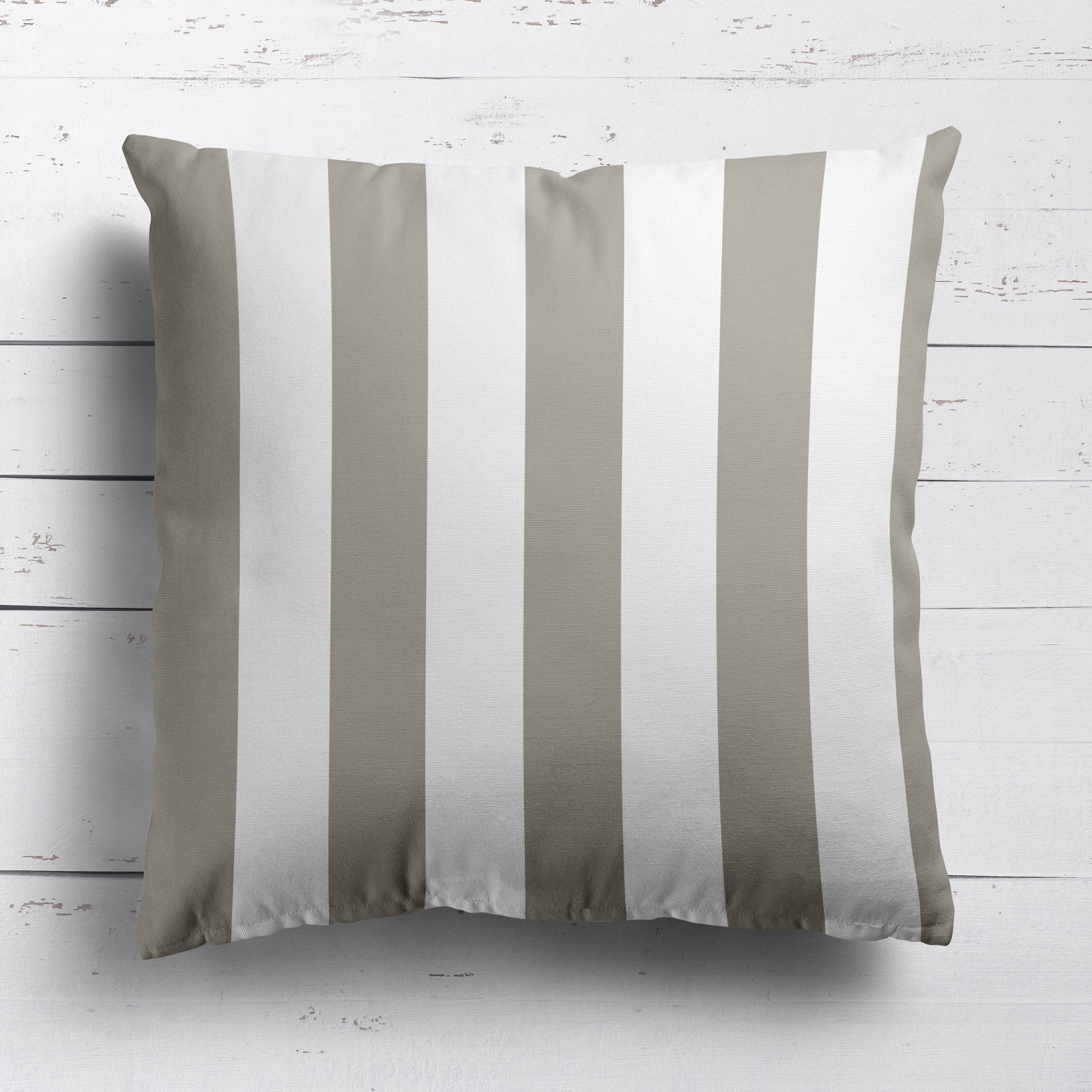 Awning Stripe Cushion - Neutrals - Hydrangea Lane Home