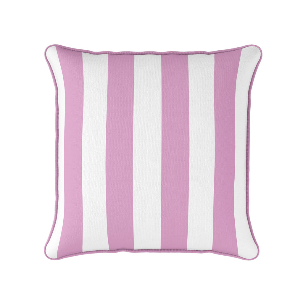 Awning Stripe Cushion - Pinks - Hydrangea Lane Home