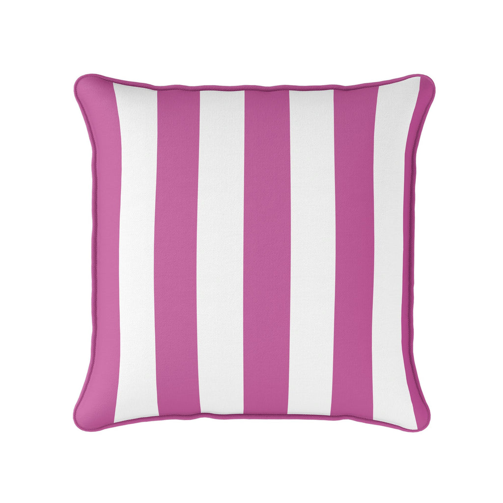 Awning Stripe Cushion - Pinks - Hydrangea Lane Home