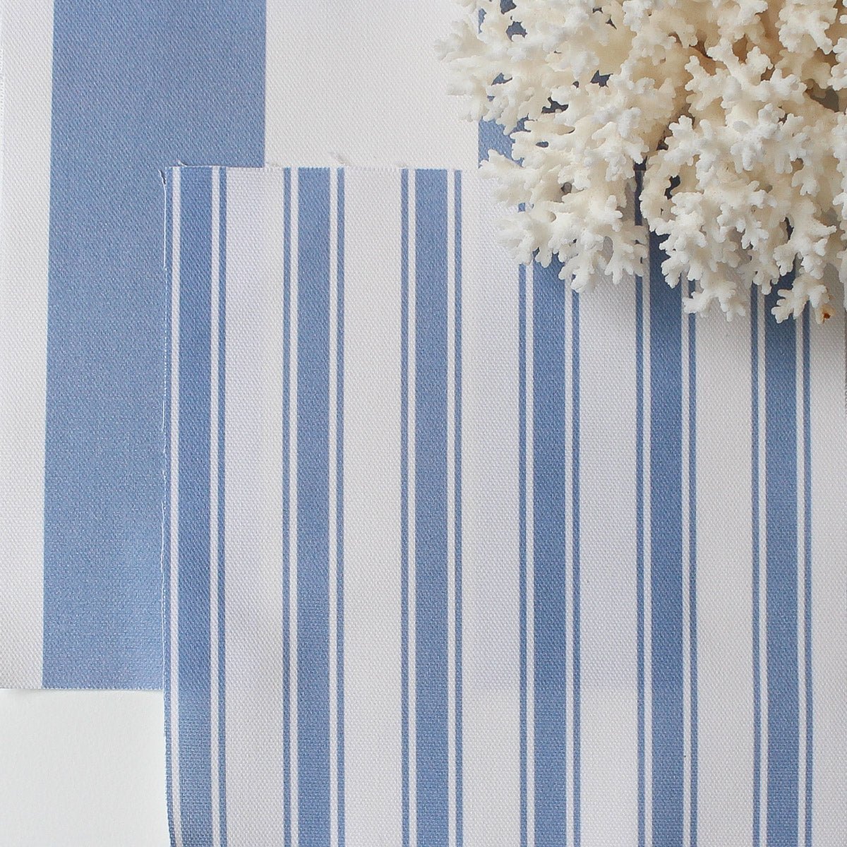 Awning Stripe Fabric - Breeze - Hydrangea Lane Home