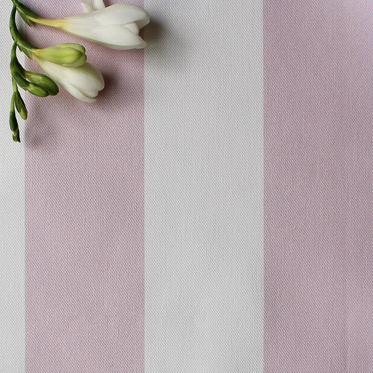 Awning Stripe Fabric - Peony - Hydrangea Lane Home