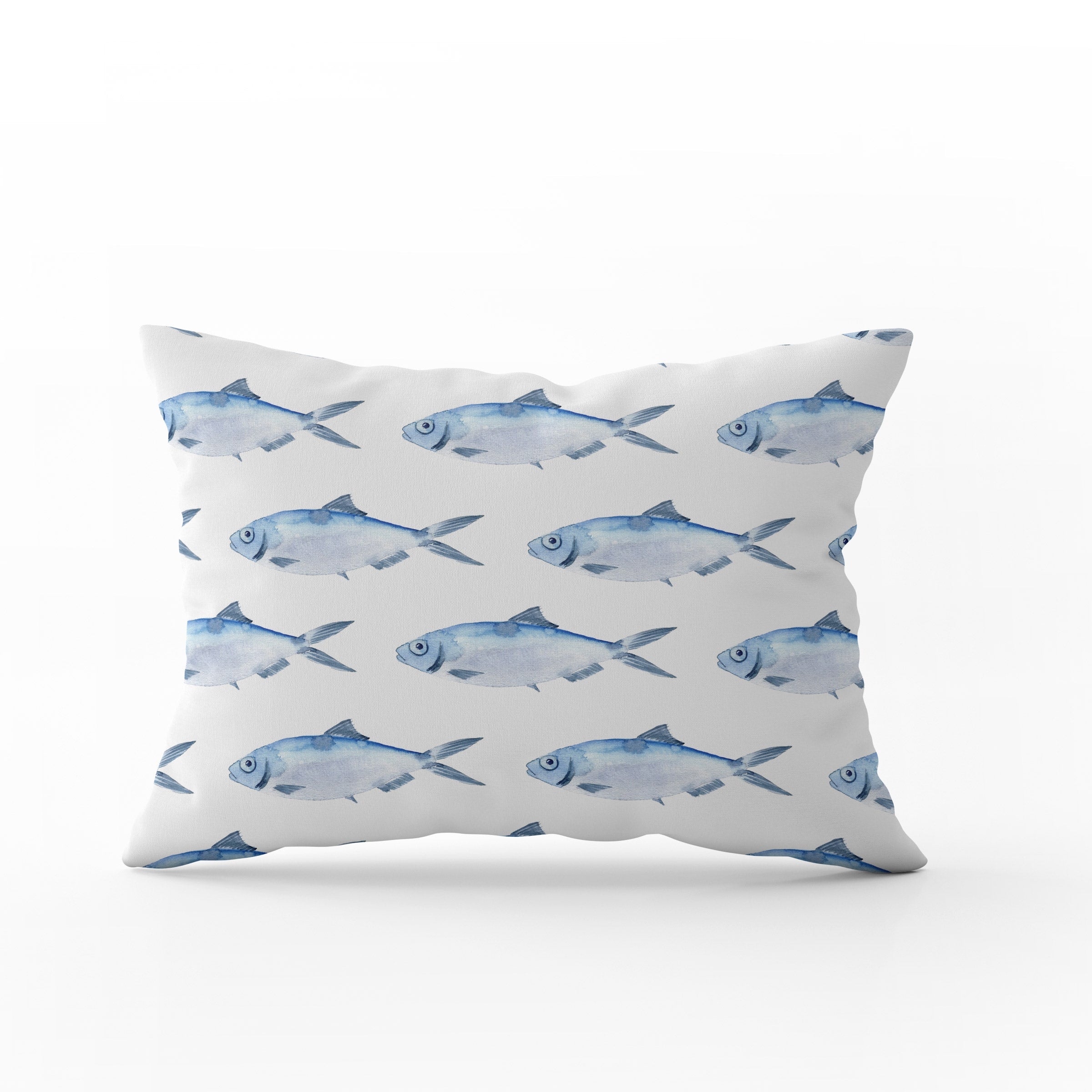 Blue Fish Cushion - Hydrangea Lane Home