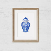 Blue Ginger Jar Art Print - Hydrangea Lane Home