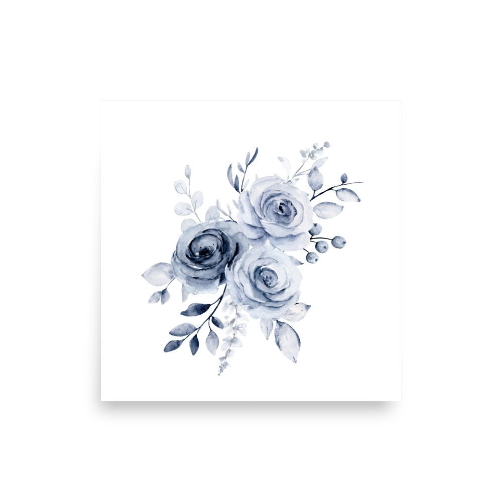 Blue Roses 3 Art Print - Hydrangea Lane Home