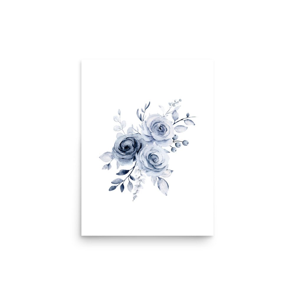 Blue Roses 3 Art Print - Hydrangea Lane Home