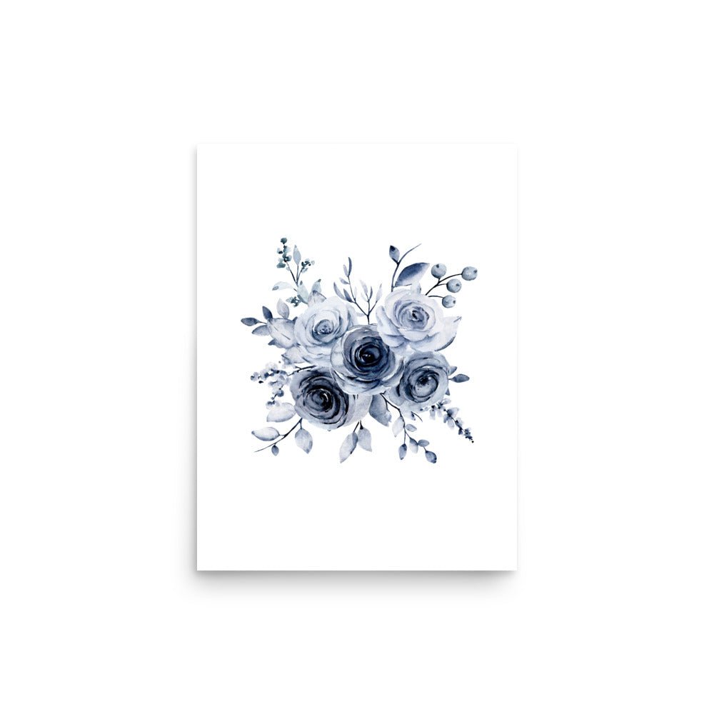 Blue Roses 5 Art Print - Hydrangea Lane Home