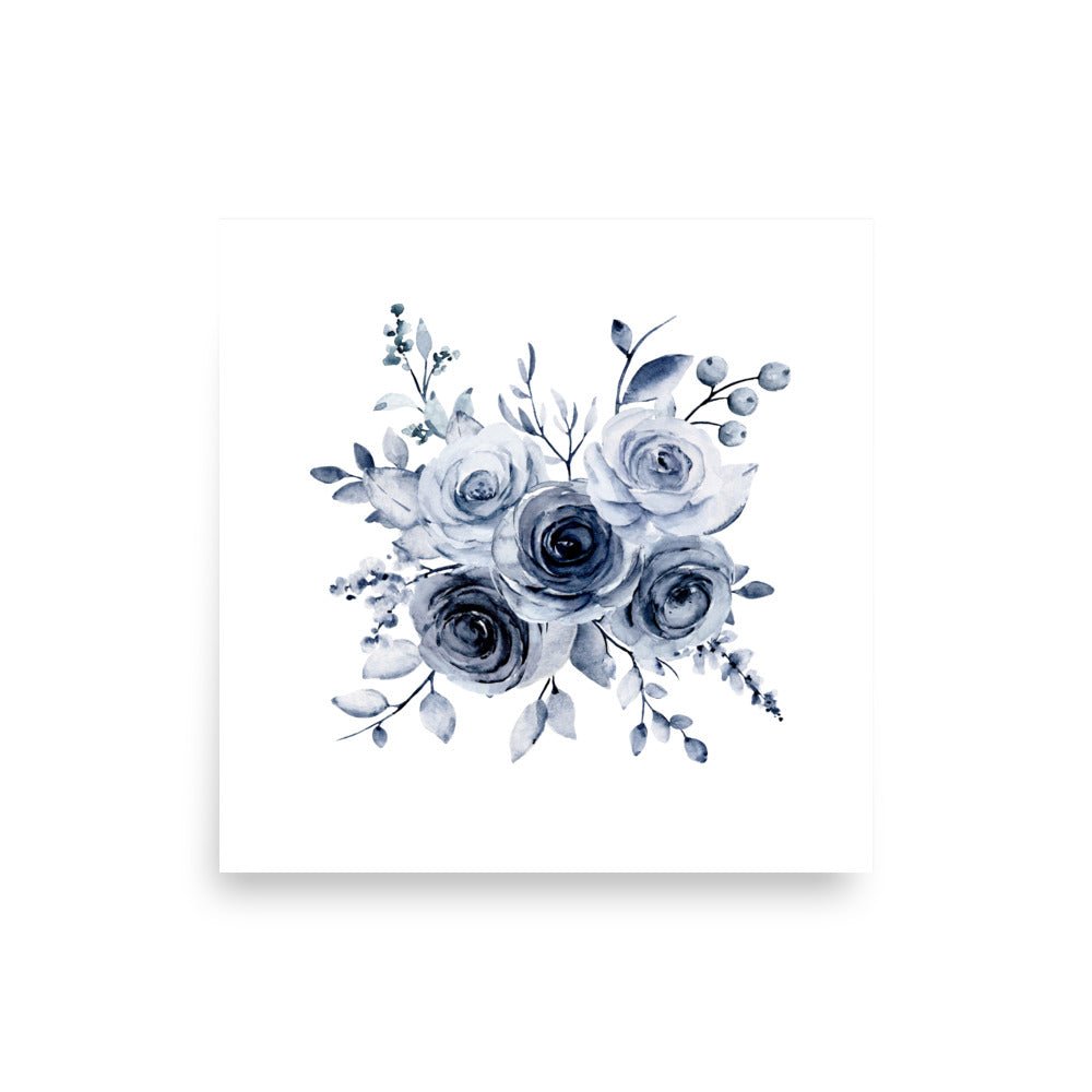 Blue Roses 5 Art Print - Hydrangea Lane Home