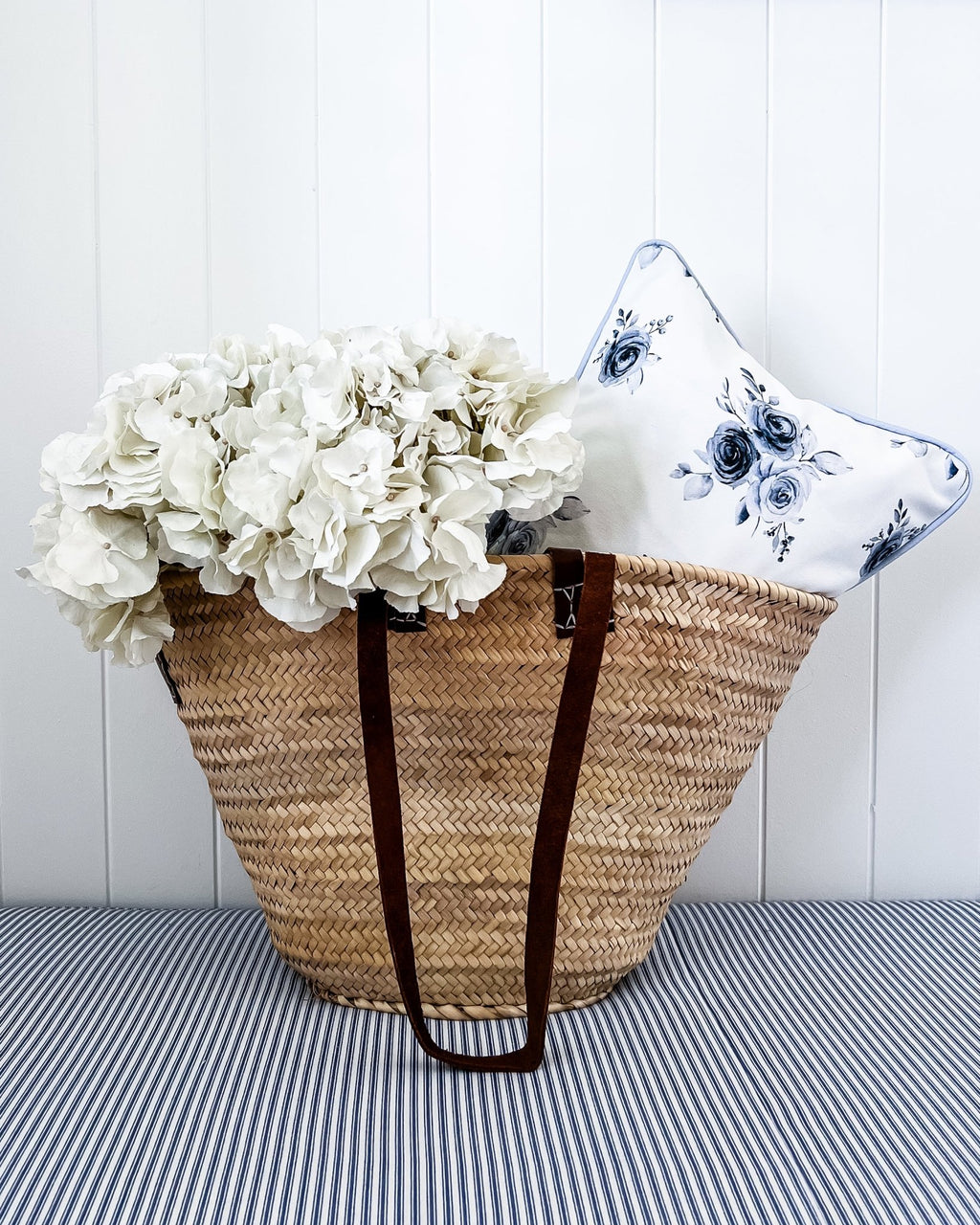 Blue Roses Adelaide Cushion - Hydrangea Lane Home