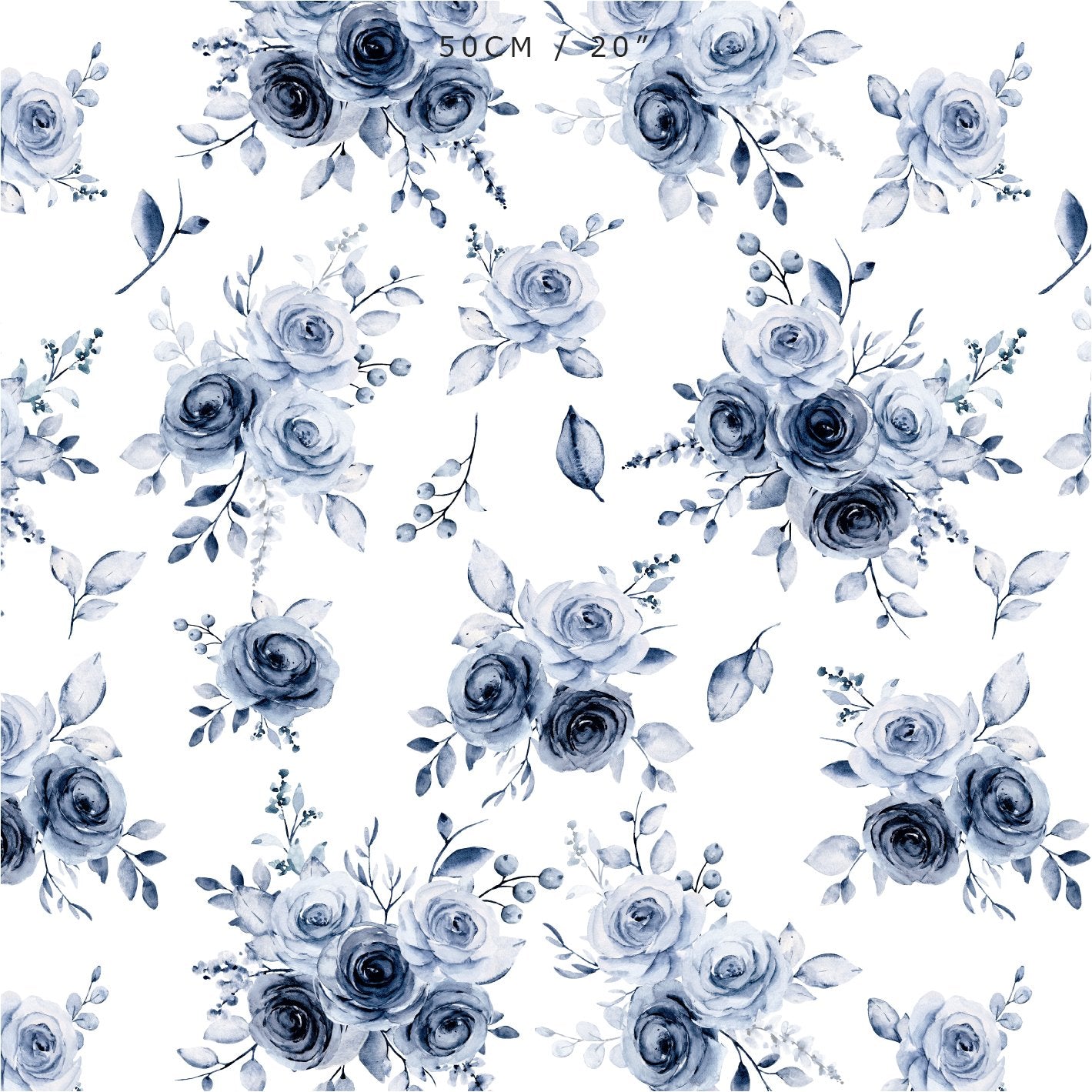 Blue Roses Adele Fabric - Hydrangea Lane Home