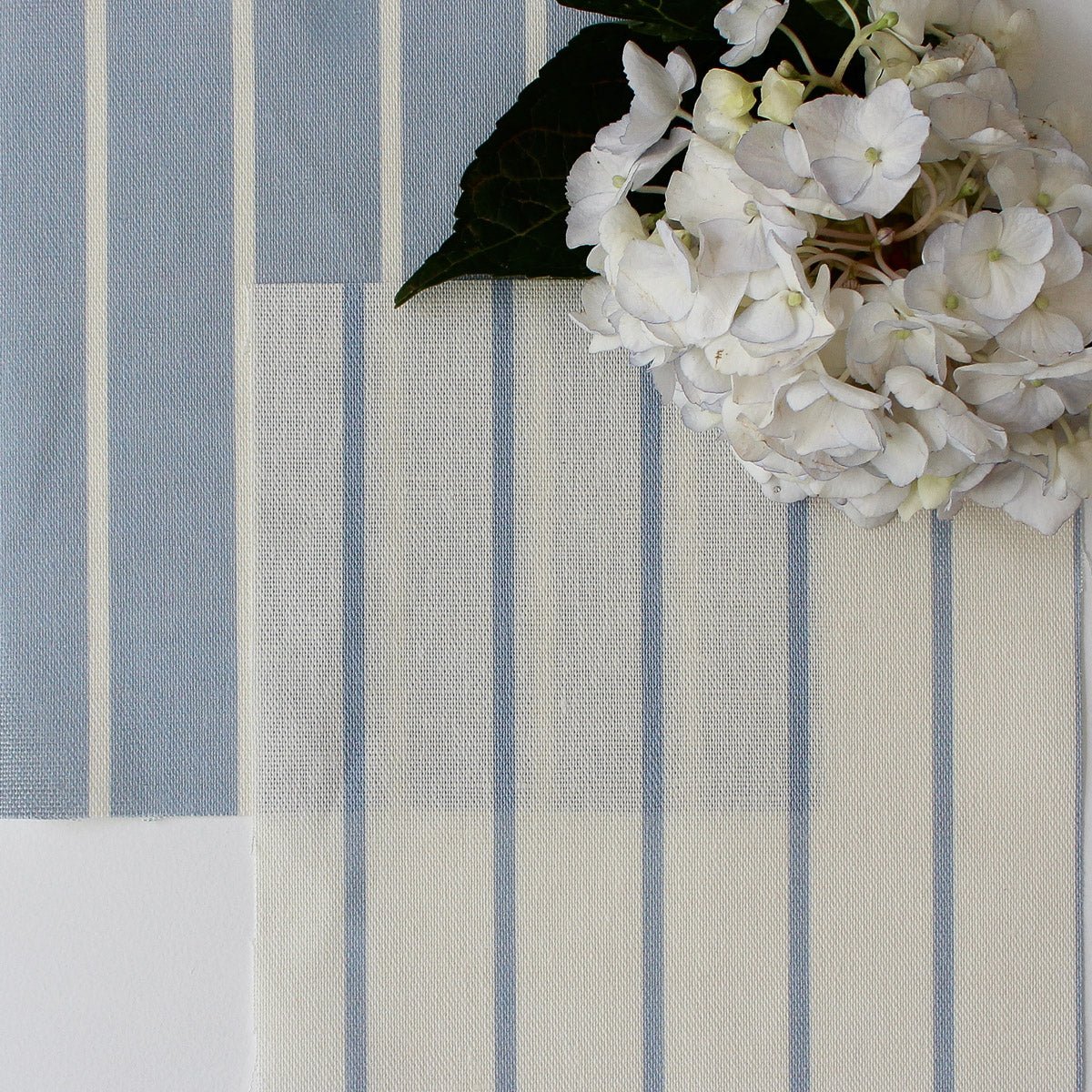 Breton Stripe Fabric - Breeze - Hydrangea Lane Home