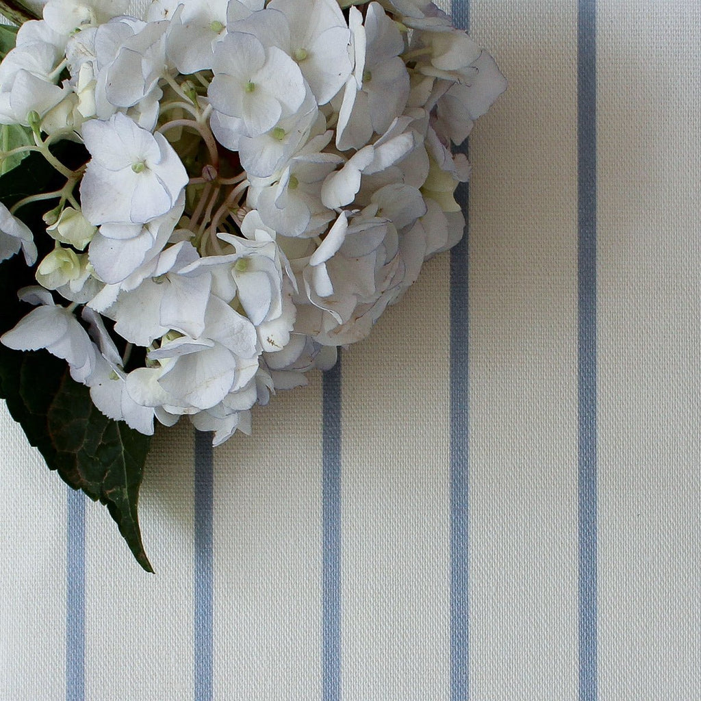 Breton Stripe Fabric - Cornflower - Hydrangea Lane Home