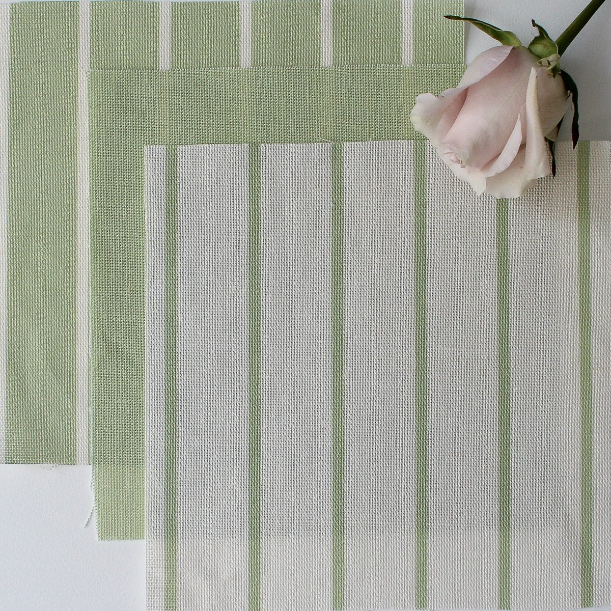 Breton Stripe Fabric - Elderflower - Hydrangea Lane Home