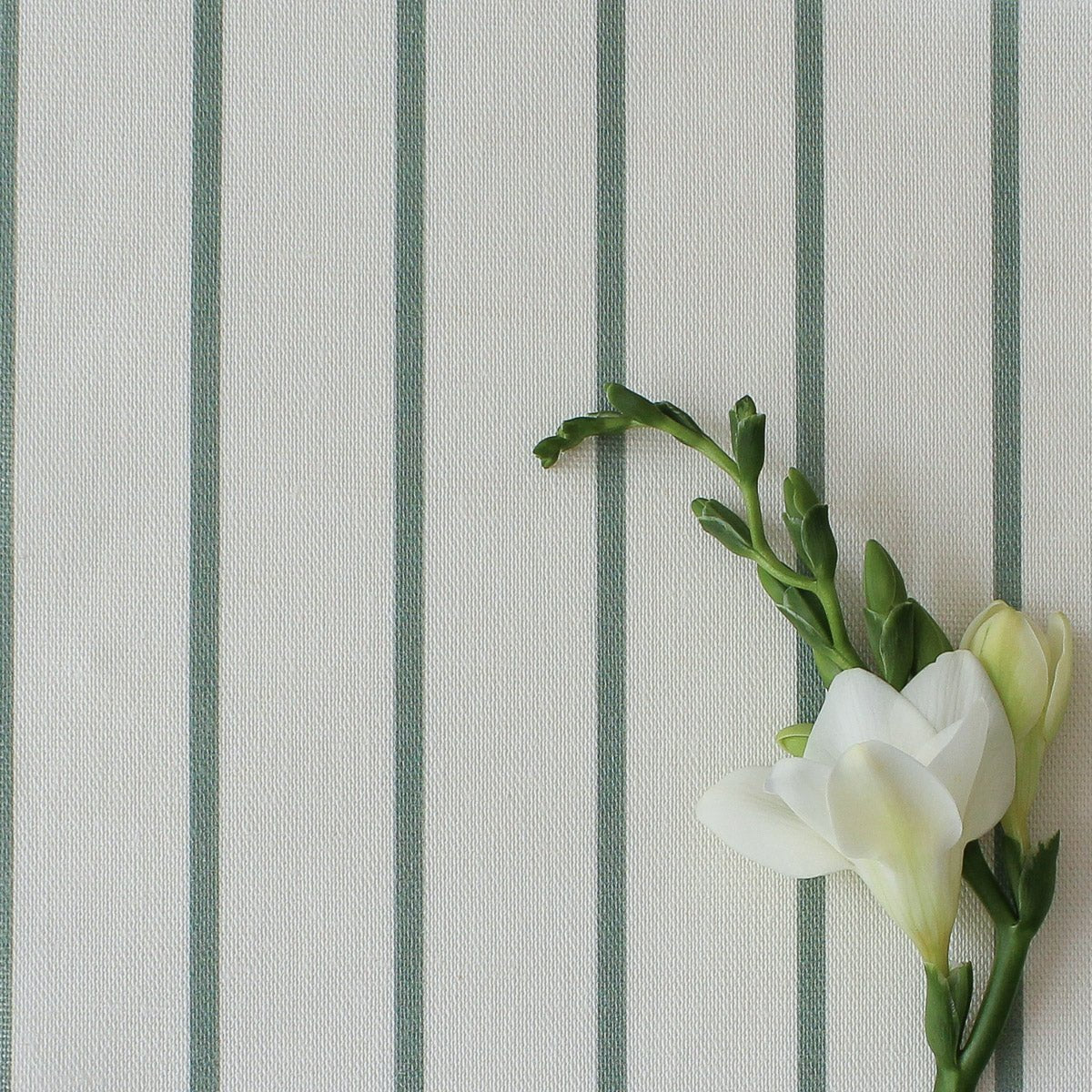 Breton Stripe Fabric - Eucalyptus - Hydrangea Lane Home