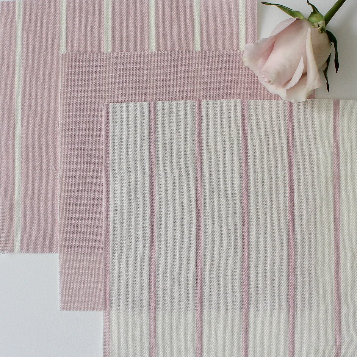 Breton Stripe Fabric - Peony - Hydrangea Lane Home