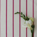 Breton Stripe Fabric - Raspberry - Hydrangea Lane Home