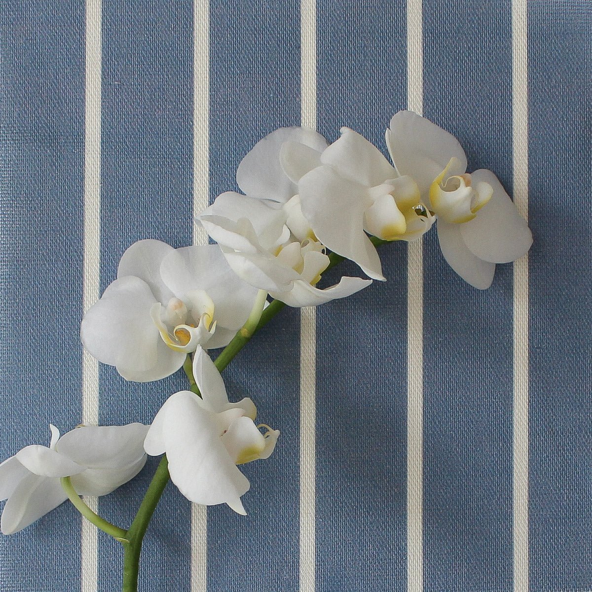 Breton Stripe Reverse Fabric - Breeze - Hydrangea Lane Home