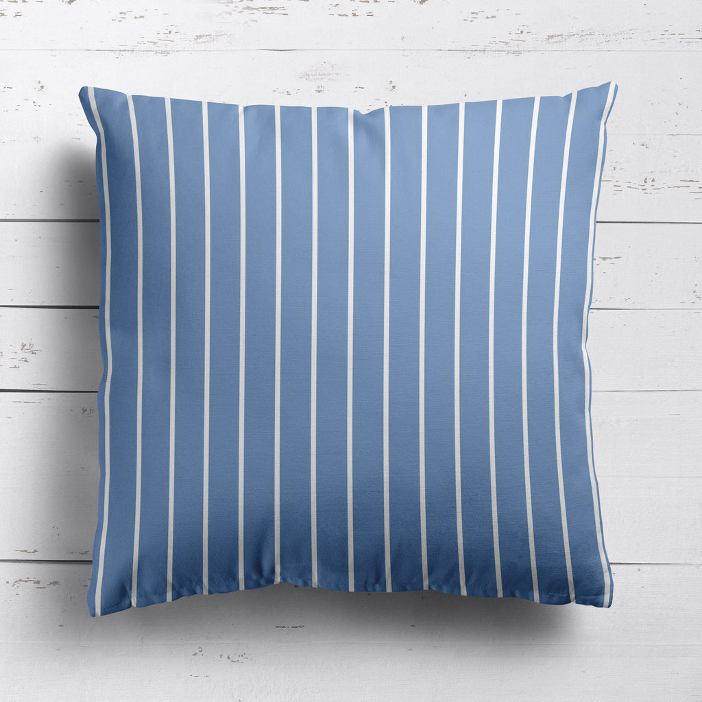 Breton Stripe Reverse Fabric - Breeze - Hydrangea Lane Home
