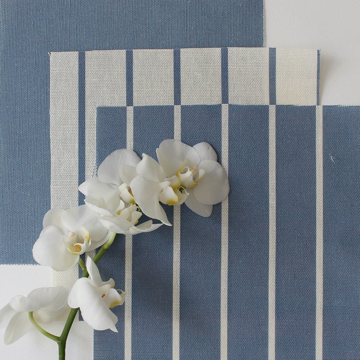 Breton Stripe Reverse Fabric - Breeze - Hydrangea Lane Home