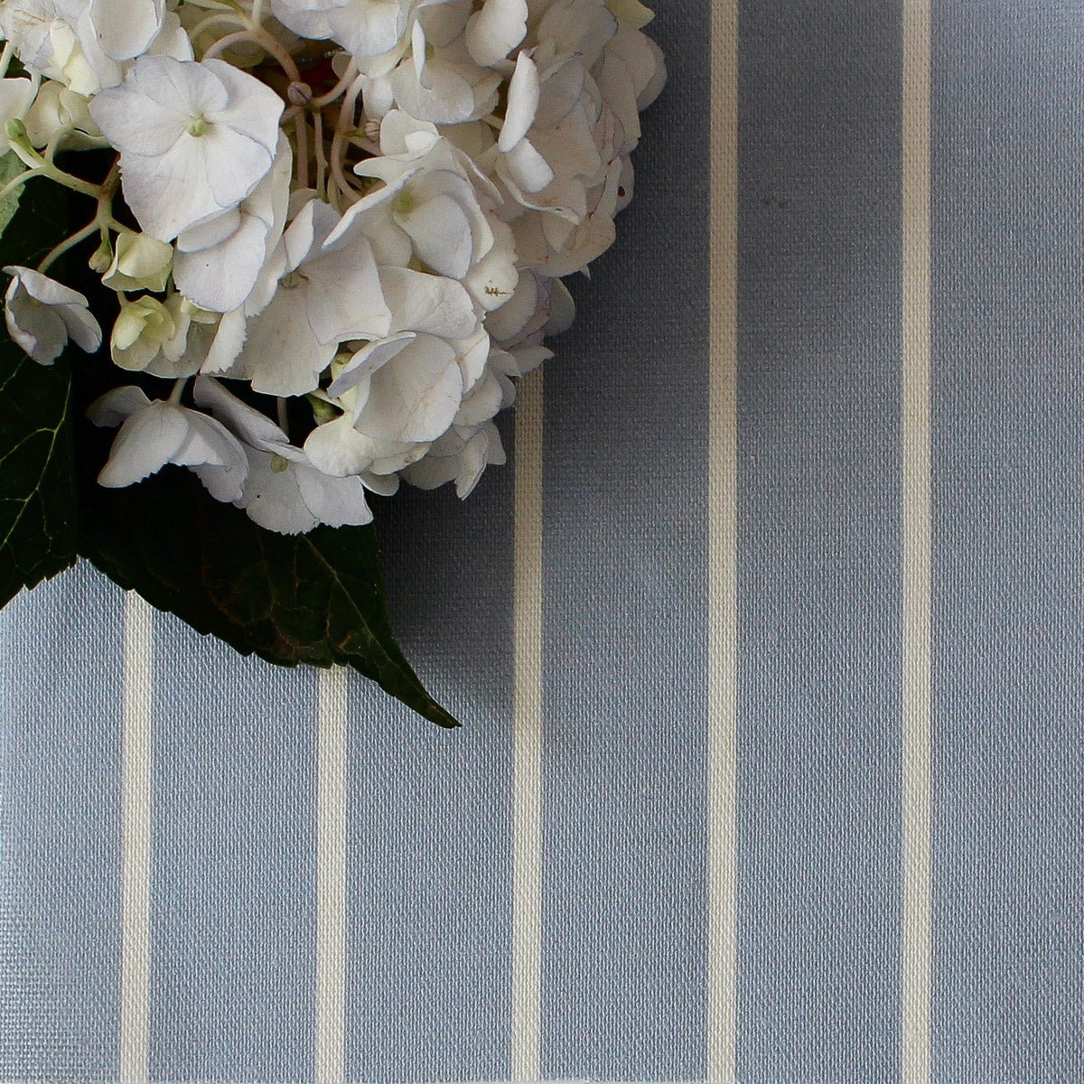 Breton Stripe Reverse Fabric - Cornflower - Hydrangea Lane Home