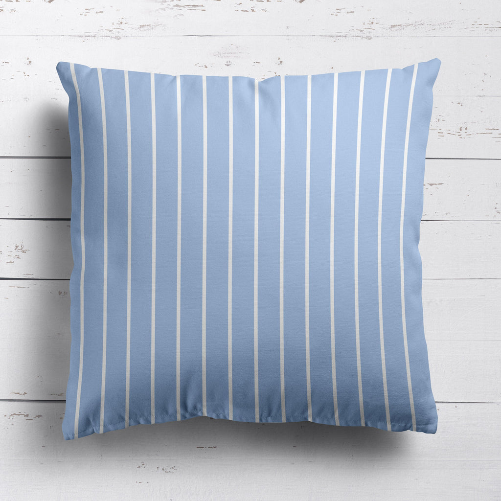 Breton Stripe Reverse Fabric - Cornflower - Hydrangea Lane Home
