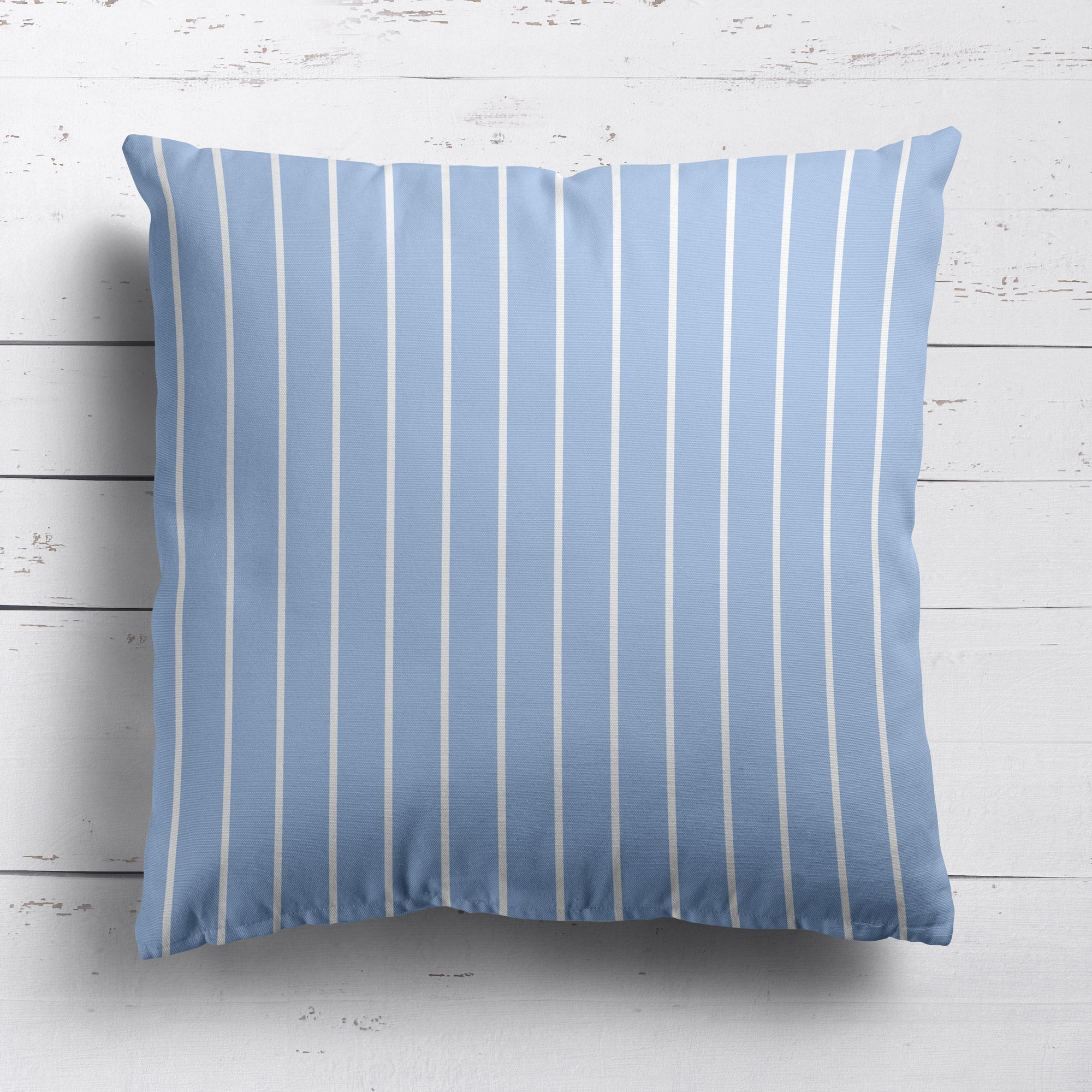 Breton Stripe Reverse Fabric - Cornflower - Hydrangea Lane Home