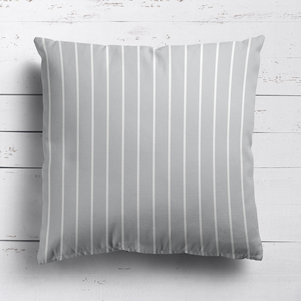 Breton Stripe Reverse Fabric - Dove - Hydrangea Lane Home