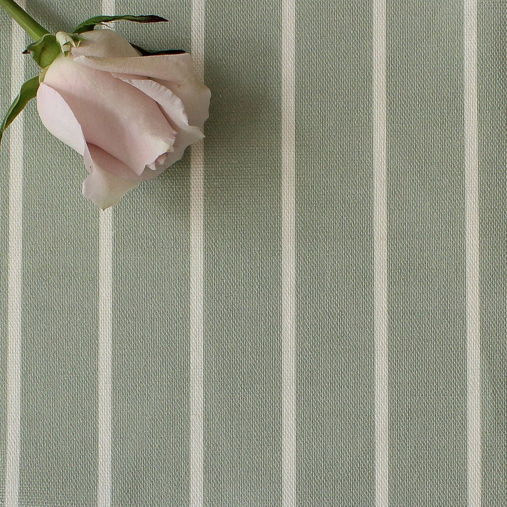 Breton Stripe Reverse Fabric - Eau De Nil - Hydrangea Lane Home