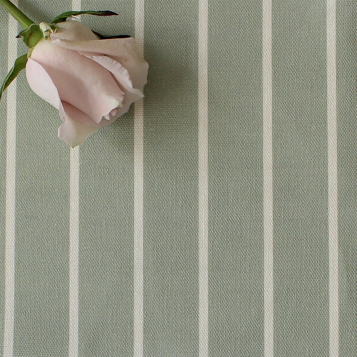 Breton Stripe Reverse Fabric - Eau De Nil - Hydrangea Lane Home