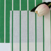 Breton Stripe Reverse Fabric - Emerald - Hydrangea Lane Home