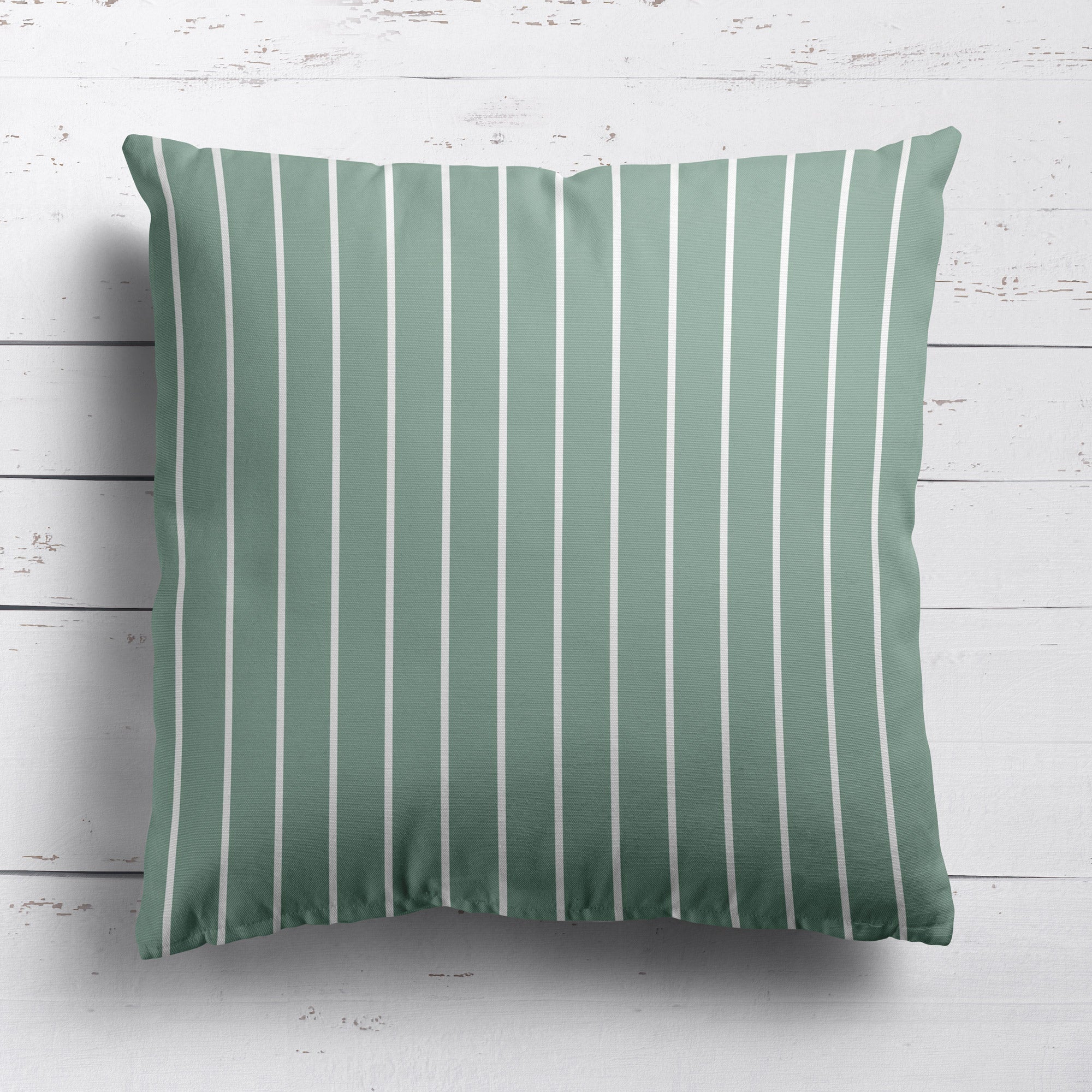 Breton Stripe Reverse Fabric - Eucalyptus - Hydrangea Lane Home