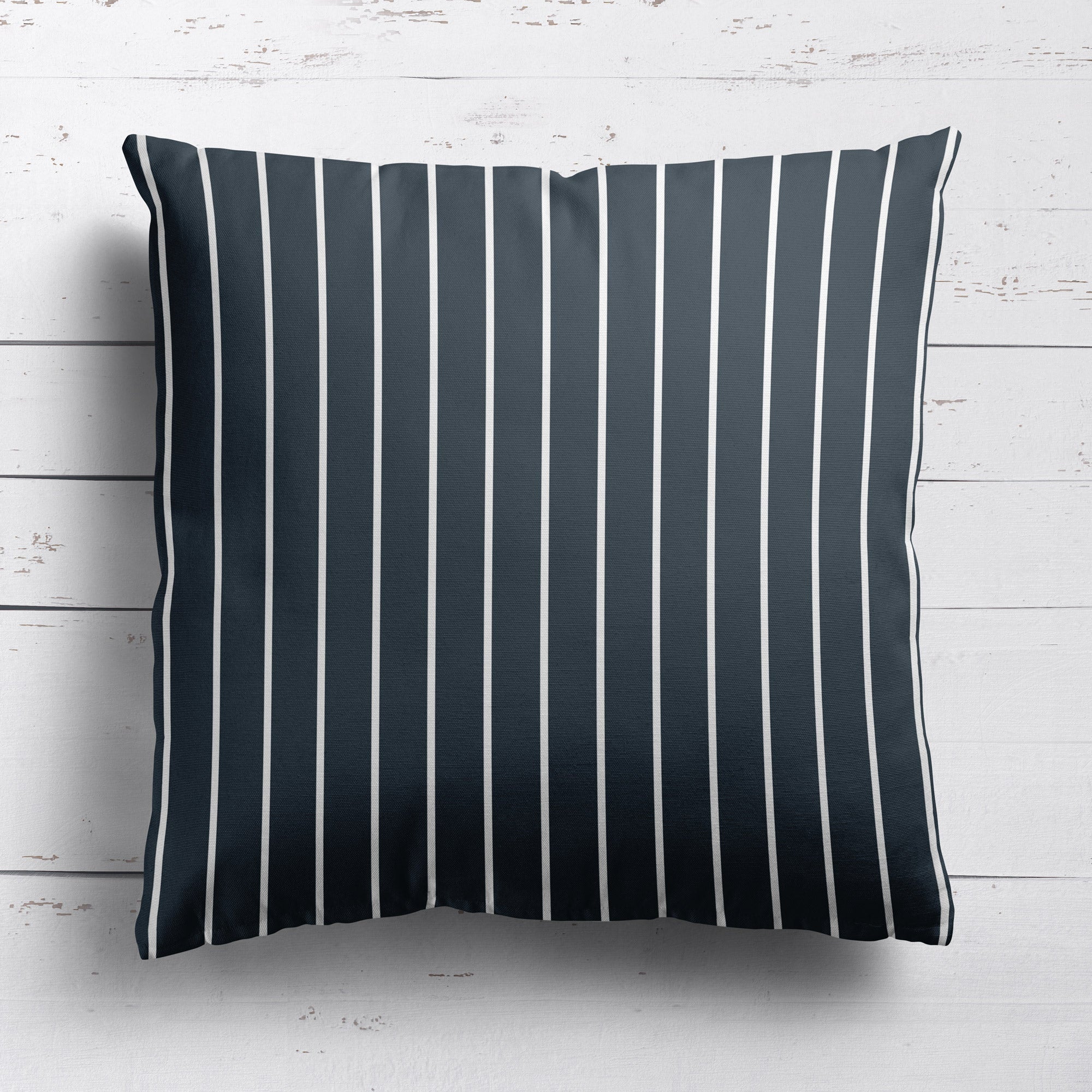 Breton Stripe Reverse Fabric - Graphite - Hydrangea Lane Home