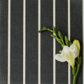 Breton Stripe Reverse Fabric - Graphite - Hydrangea Lane Home