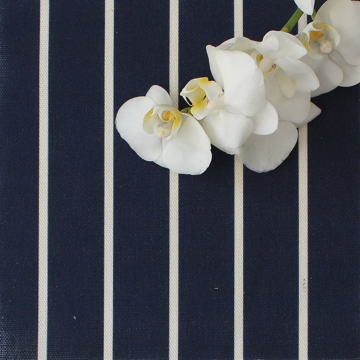 Breton Stripe Reverse Fabric - Navy - Hydrangea Lane Home